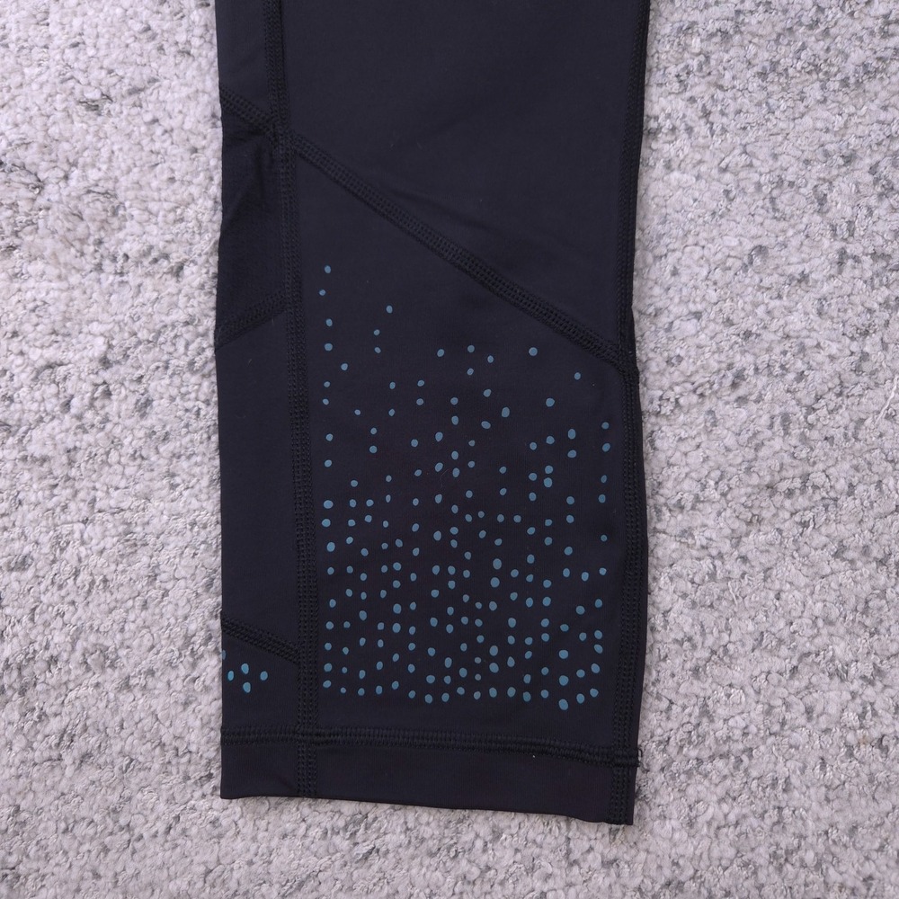 Lululemon Leggings Womens Size 6 Running Tight Stuff II Black Teal Training GUC - Picture 5 of 10